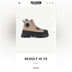 Palladium Revolt Hi TX Women’s 10
NIB-Box is not in perfect condition